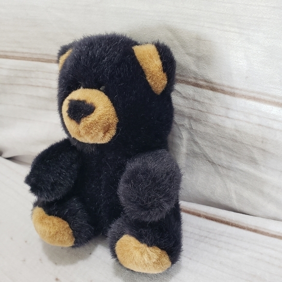 A&A Plush Black Bear 7" Plush Stuffed Animal Sitting - Picture 2 of 9